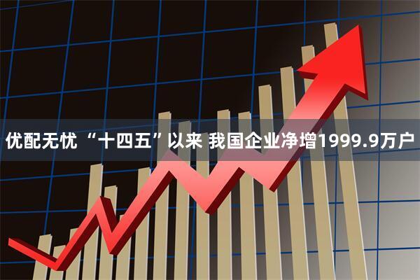 优配无忧 “十四五”以来 我国企业净增1999.9万户